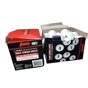 2  boxes -Penn 1 Star Recreational Table Tennis Balls 36-Packs White MPN 10612-2